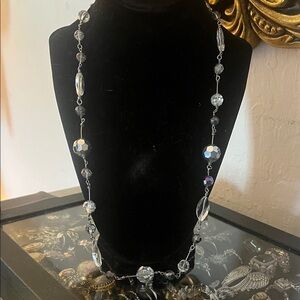 Cookie Lee Clear Crystal Bead Necklace